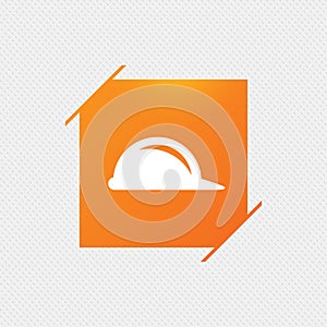 Hard hat sign icon. Construction helmet symbol.