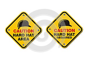 Hard hat signs - square signs