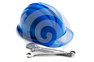 Hard hat with various working tools