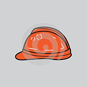 Hard hat. Vector illustration decorative design