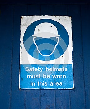 Hard Hat Warning sign