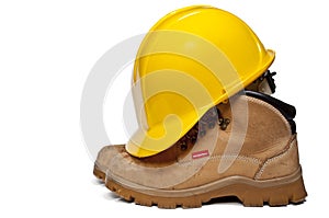 Hard Hat and Work Boots
