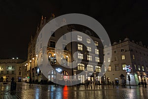 Hard Rock Cafe in Krakow old town, Poland.