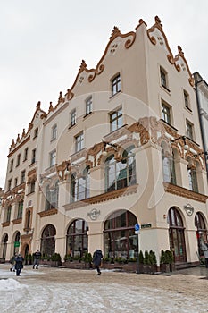 Hard Rock Cafe in Krakow old town, Poland.