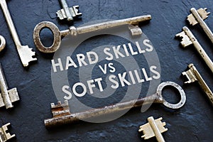 Hard skills vs soft skills and old metal keys.
