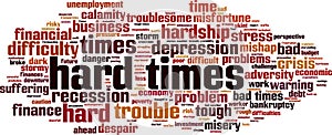 Hard times word cloud