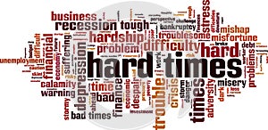 Hard times word cloud