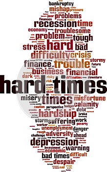 Hard times word cloud