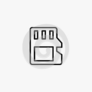 Hard ware line icon design, saving memory icon, hard disk illustration, disk drive sign symbol design such as disk drive,