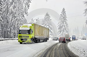 Hard winter traffic