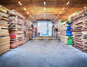 Hard Wood Lumber Yard Warehouse