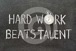 Hard work beats