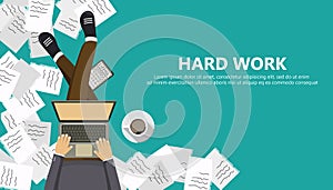 Hard work business concept