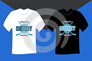 Hard work makes things look easy Hockey T Shirt Design