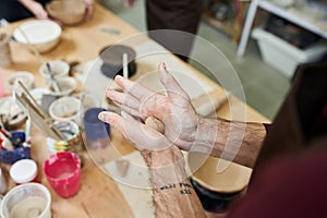 Hard working dedicated man with apron