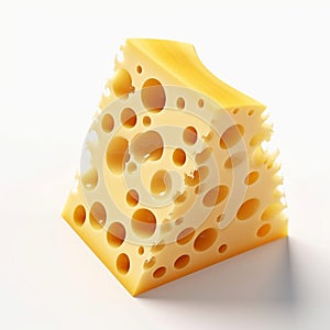 Hard Yellow Cheese with Background in Cheese Collection. Generative AI