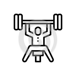 Black line icon for Hardcore, staunch and exercise photo