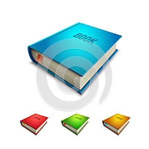 Hardcover Book Icon Set