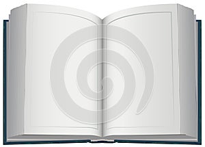 Hardcover open book