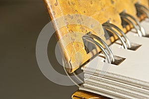 Hardcover wire-o closeup