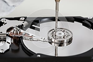 Harddisk With Screwdriver