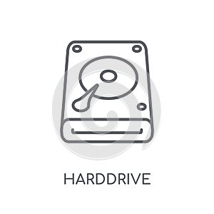 Harddrive linear icon. Modern outline Harddrive logo concept on