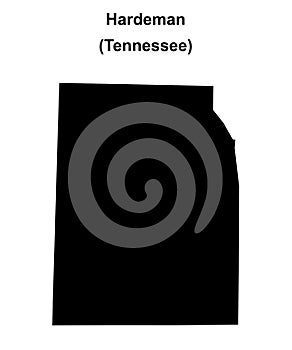 Hardeman outline map