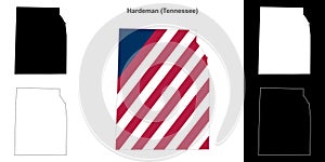 Hardeman outline map