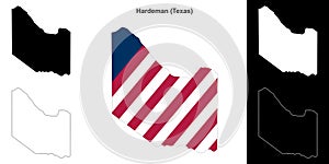 Hardeman outline map