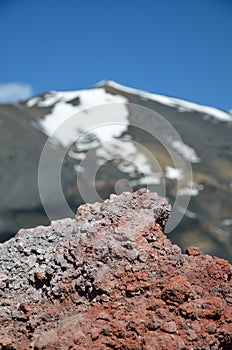 Hardened lava of the mount Etna