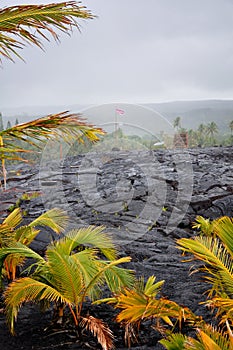 Hardened lava rock photo