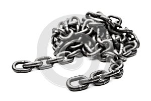 Hardened steel cargo lifting metal chain