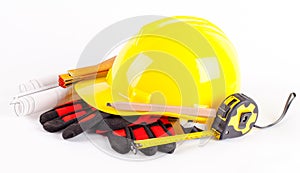 Hardhat and construction tools