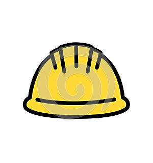 Hardhat icon with color variations isolated on white