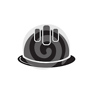 Hardhat Icon Isolated on White Background