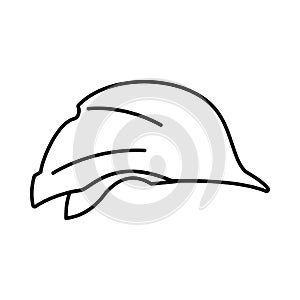 Hardhat icon, outline style