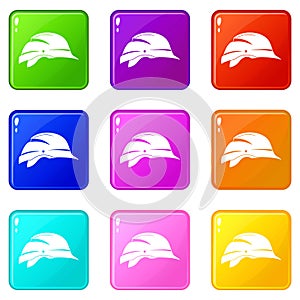Hardhat icons 9 set