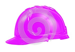 Hardhat pink colored isolated on white