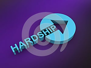 hardship word on purple