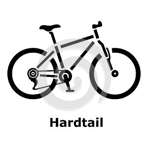 Hardtail bike icon, simple style photo