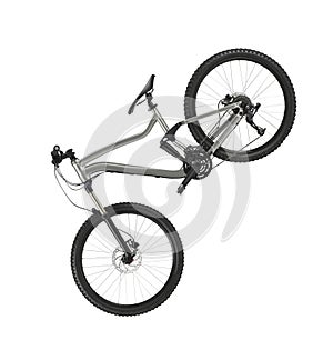 Hardtail mountain bike isolated on white photo