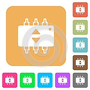 Hardware fine tune rounded square flat icons