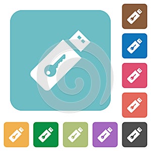 Hardware key rounded square flat icons photo