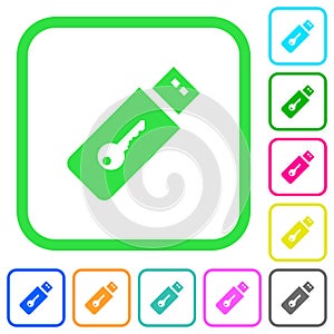 Hardware key vivid colored flat icons photo