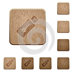 Hardware key wooden buttons photo