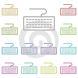 hardware, keyboard multi color icon. Simple thin line, outline vector of hardware icons for UI and UX, website or mobile