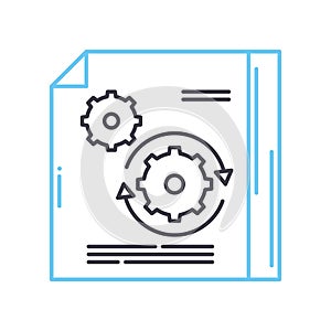 hardware manual line icon, outline symbol, vector illustration, concept sign