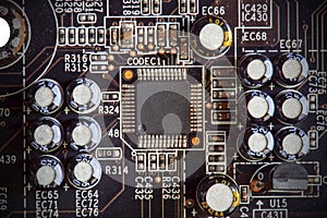 Hardware microchip processor circuit board computer