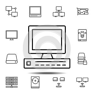 hardware, pc, server icon. Simple thin line, outline vector element of hardware icons set for UI and UX, website or mobile