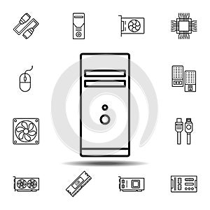 hardware, pc, server icon. Simple thin line, outline vector element of hardware icons set for UI and UX, website or mobile